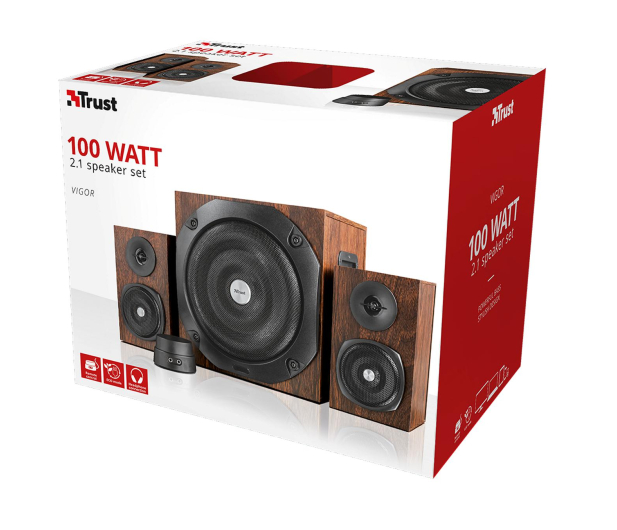 Trust 2.1 Vigor Speaker Set (brązowy) - 449684 - zdjęcie 5